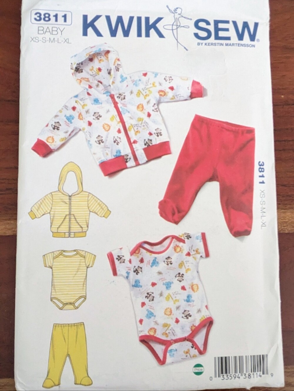 Vintage Kwik Sew Baby Pattern #3811 - Still New & Sealed in Package from 1999